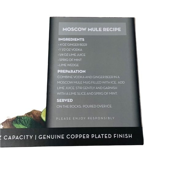 Cambridge Silversmiths 2 Pack of 20 Ounce Hammered Copper Moscow Mule Mugs - Picture 4 of 11